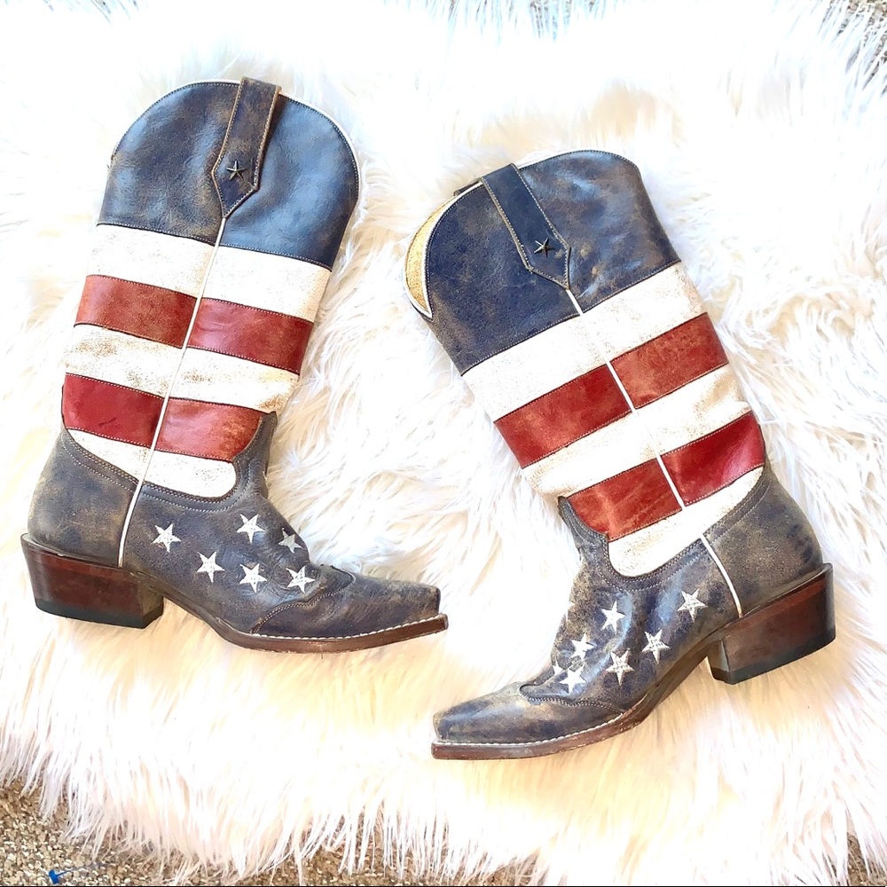 Roper Women’s American Flag Leather Boots